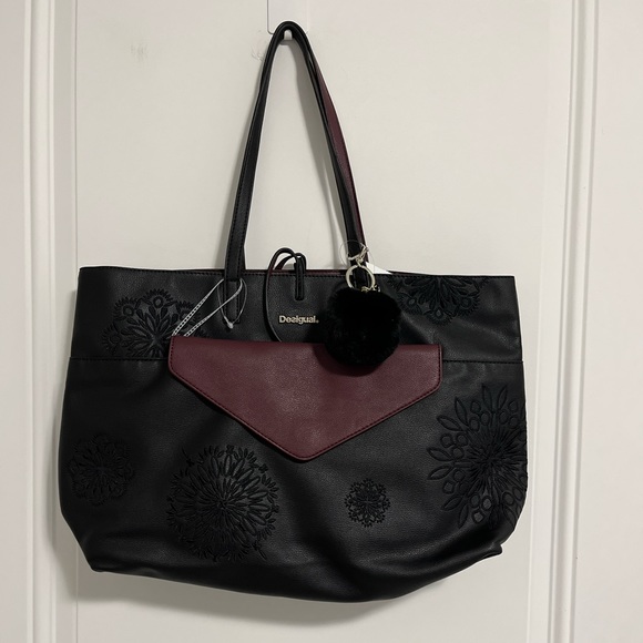 Desigual Women’s Large Reversible Tote Bag with an Inner Bag and a Charm - Picture 11 of 16